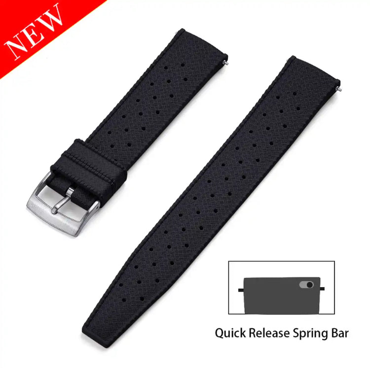 Premium-Grade Vulcanized Tropic Rubber Watch Strap 18mm 20mm and 22mm For Seiko Divers and other Divers Waterproof