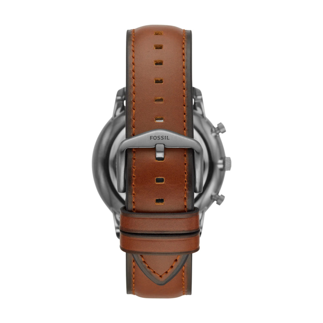 Fossil FS5512 Neutra Grey Dial Chronograph Dial Brown Leather Strap Men's Watch