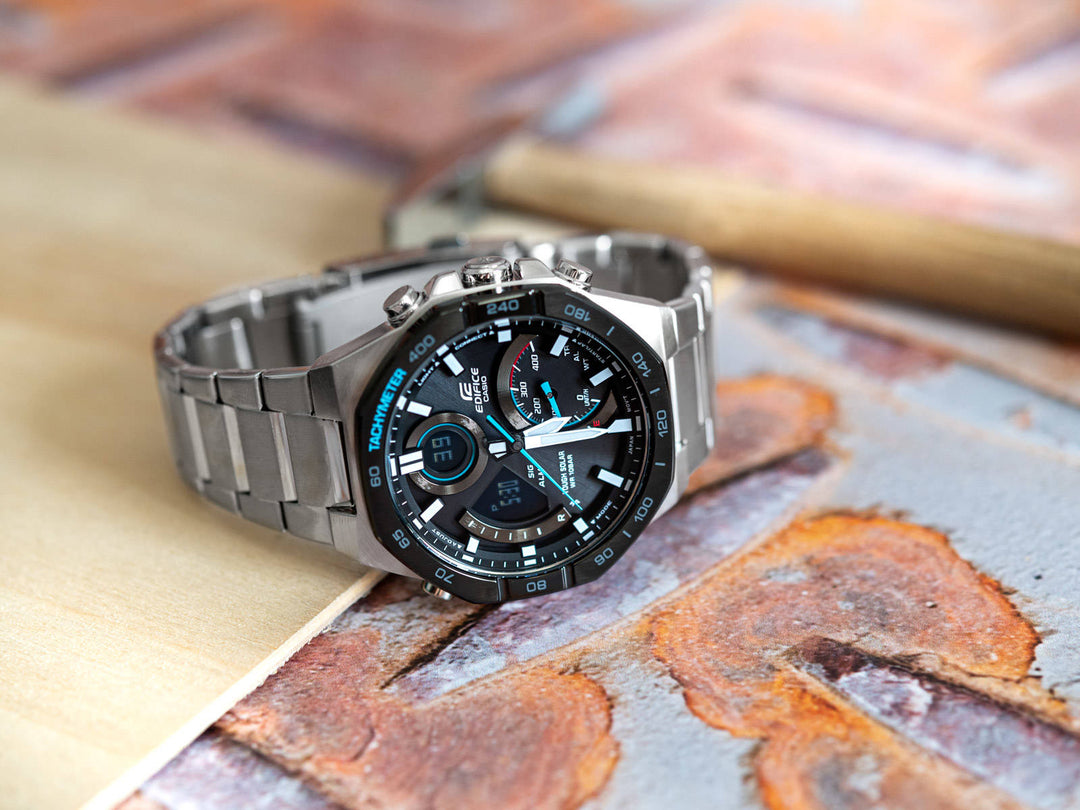 Casio Edifice Solar Bluetooth Chronograph ECB-950DB-1ADF Stainless Steel Bracelet Men's Watch