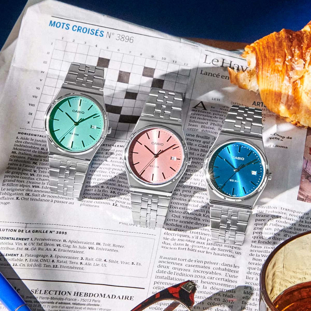 Casio MTP-B145D-2A2VEF Ice Blue Analogue Quartz Stainless Steel Blue Dial Men & Women Watch
