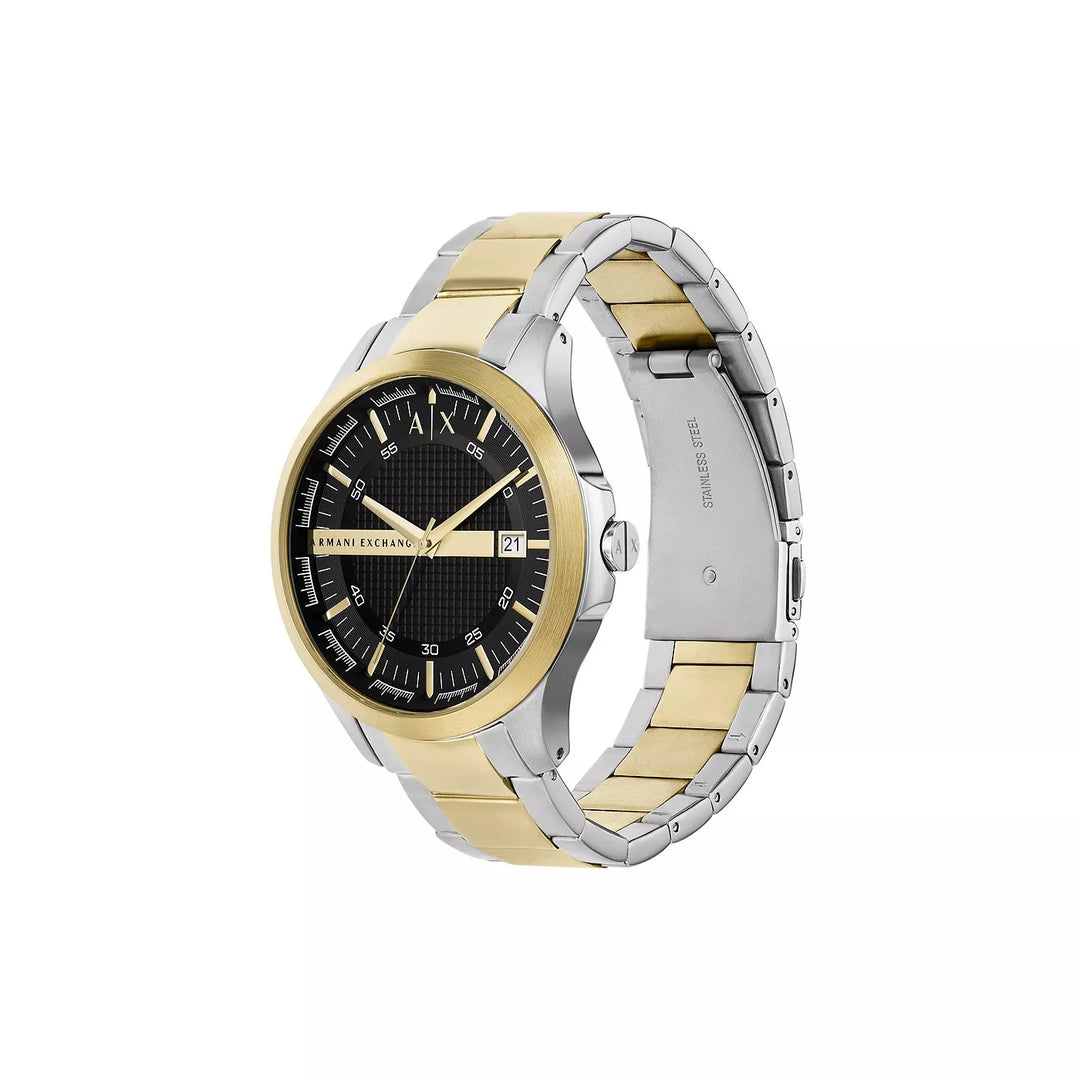 Armani Exchange AX2453 46mm Black Dial Two Tone Stainless Steel Bracelet Men's Watch