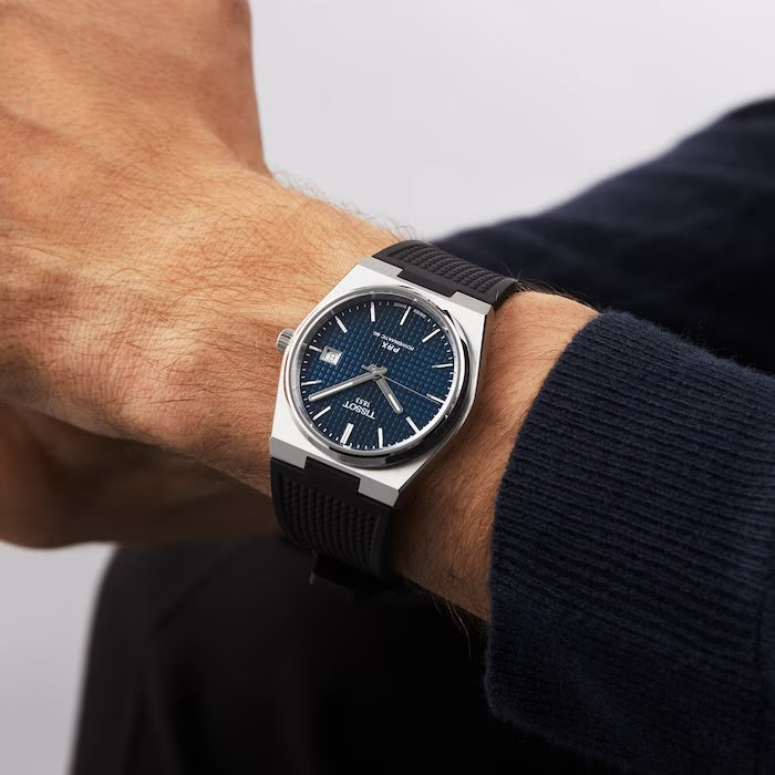 Tissot PRX Powermatic 80 (40mm) Blue Dial / Black Rubber