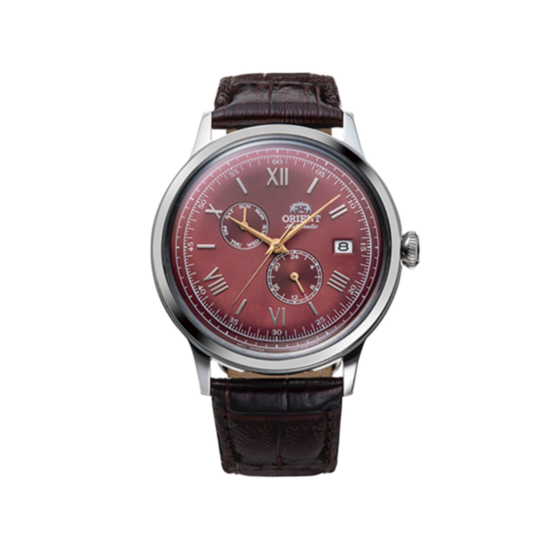Orient Bambino Version 8 RA-AK0705R Japan Made Automatic 40mm Red dial Leather Strap Men's Watch