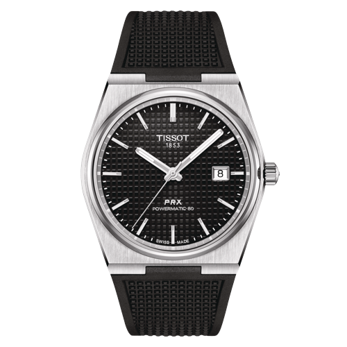 Tissot T1374101705100 PRX Quartz 40mm Black Dial Black Silicone Strap Men's Watch