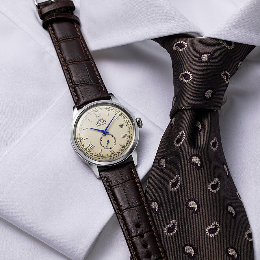 Orient RA-AP0105Y Bambino Small Seconds Cream dial 38mm Automatic Leather Strap Men's Watch