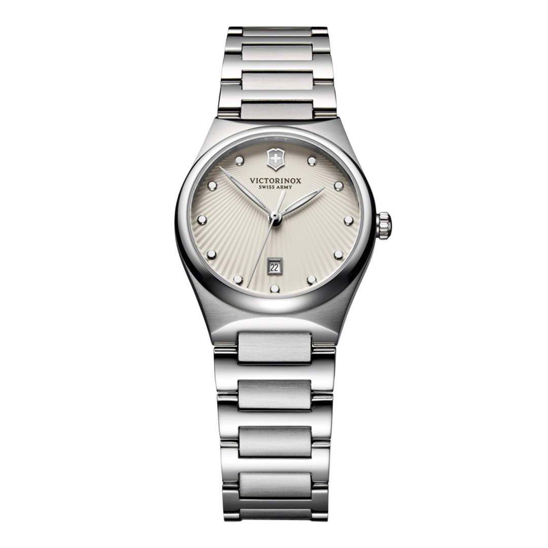 Victorinox Swiss Army Victoria Classic 241513 (28mm) Pearl White Dial / Stainless Steel Bracelet Women's Watch