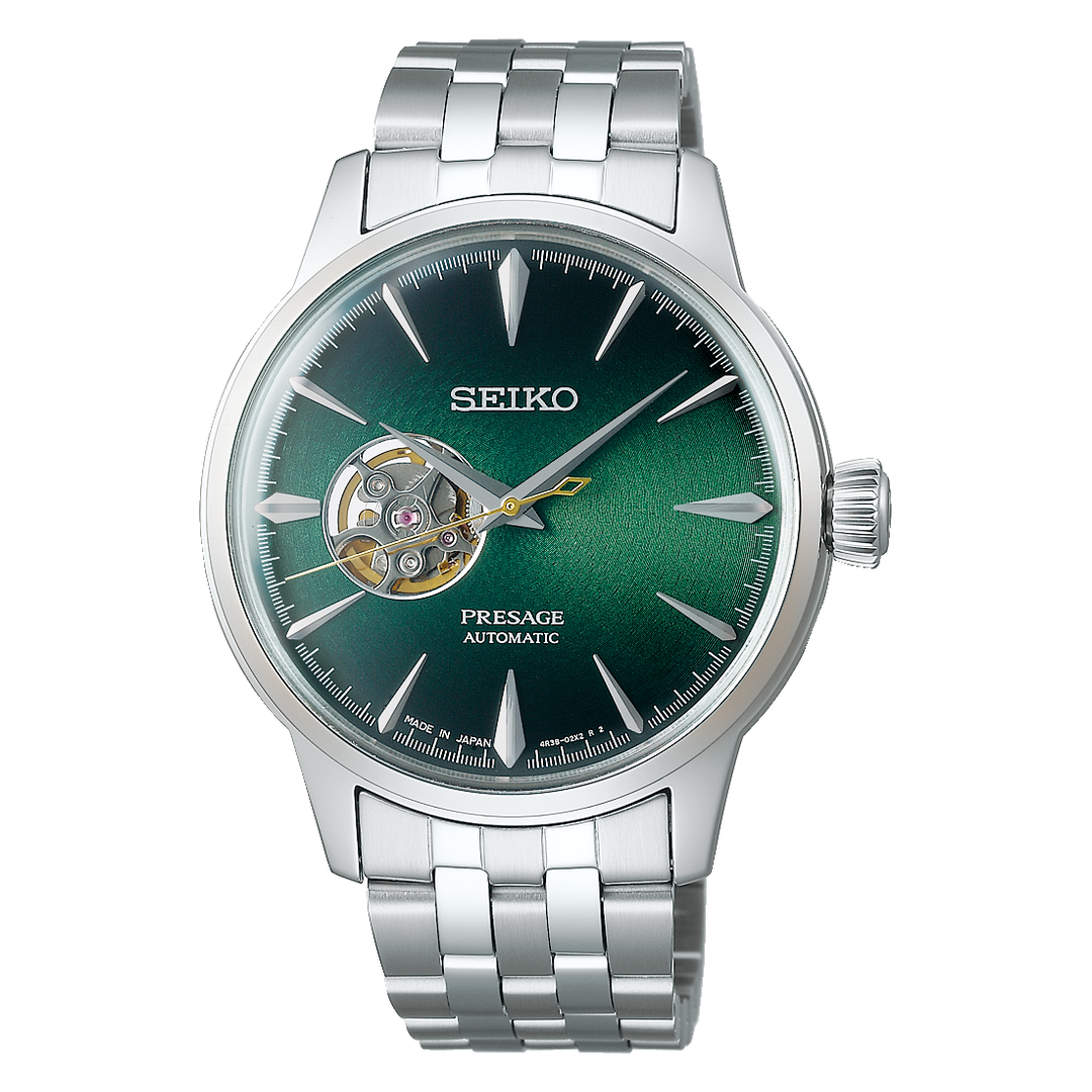 Seiko Presage Automatic Open Heart Style SSA441J1 Cocktail Time “The Grasshopper Men's Watch