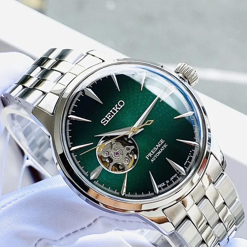 Seiko Presage Automatic Open Heart Style SSA441J1 Cocktail Time “The Grasshopper Men's Watch