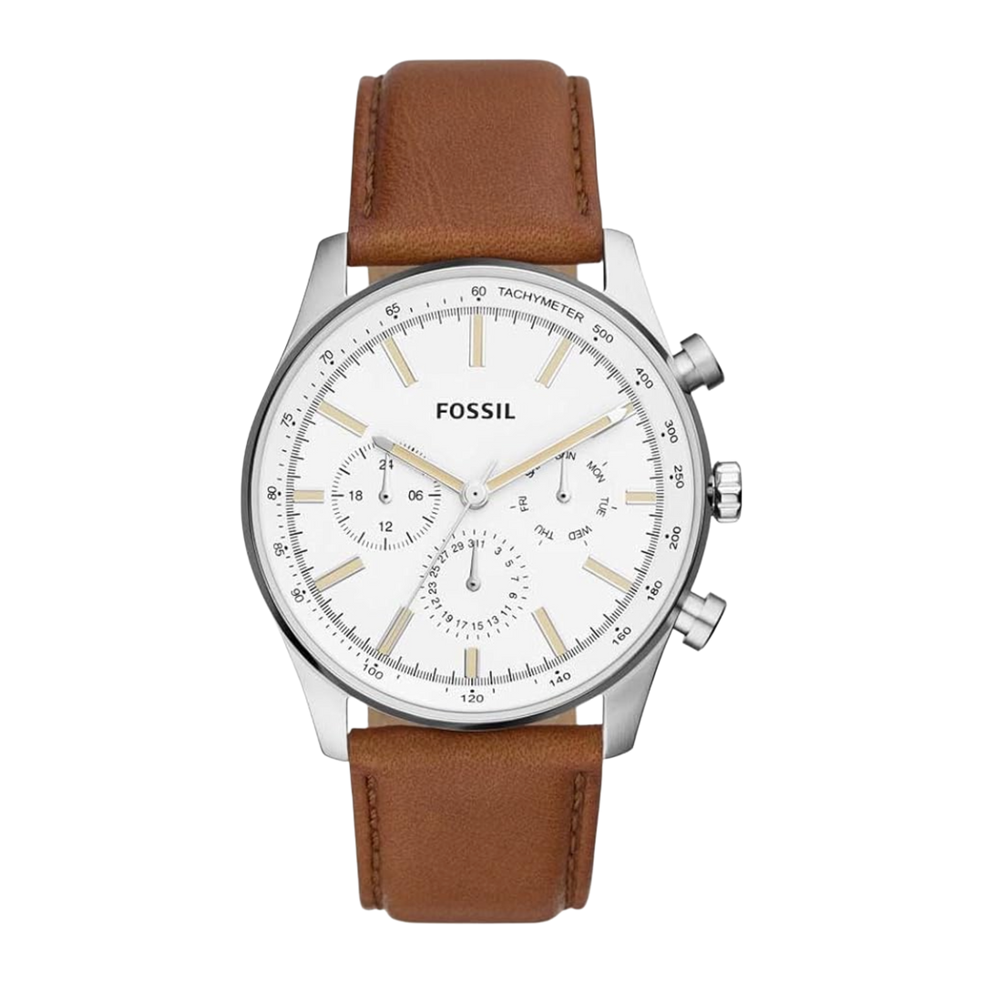 Fossil BQ2748 Sullivan Multifunction Medium Brown Leather Strap Mens Watch