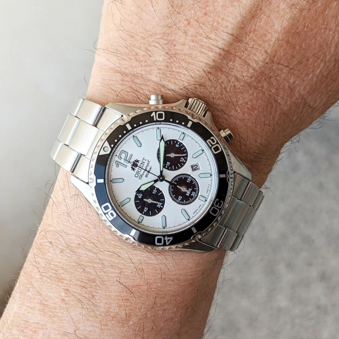 Orient Kamasu ‘New’ RA-TX0203S Solar Powered Sapphire Crystal Panda Dial Divers Men's Watch