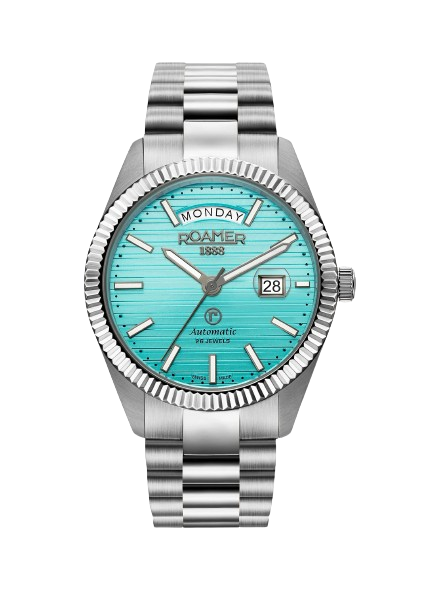 Roamer 981666 41 05 50 Primeline Daydate II Blue Stainless Steel Men's Watch