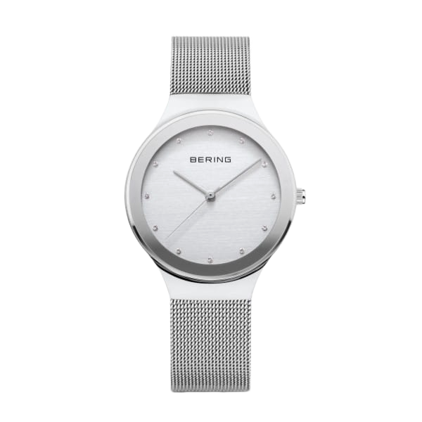 Bering Classic | Polished Silver | Sapphire Crystal Silver Mesh Bracelet 12934-000 Women’s Watch