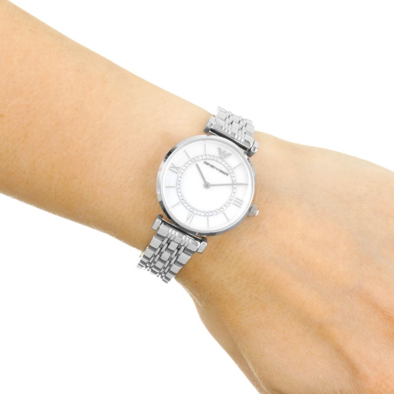 Emporio Armani AR1908 Mother of Pearl Dial Stainless Steel Bracelet Women's Watch
