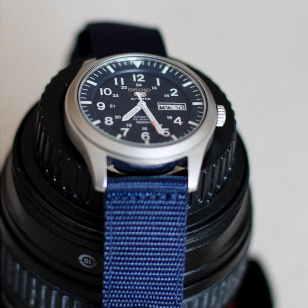 Seiko 5 Sports Military SNZG11K1 Nylon Strap Automatic Blue Dial Men's Watch