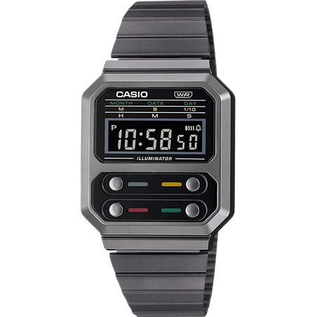 Casio Vintage A100WEGG-1AEF Vintage A-100 Digital Grey Ion Plated Men's Watch