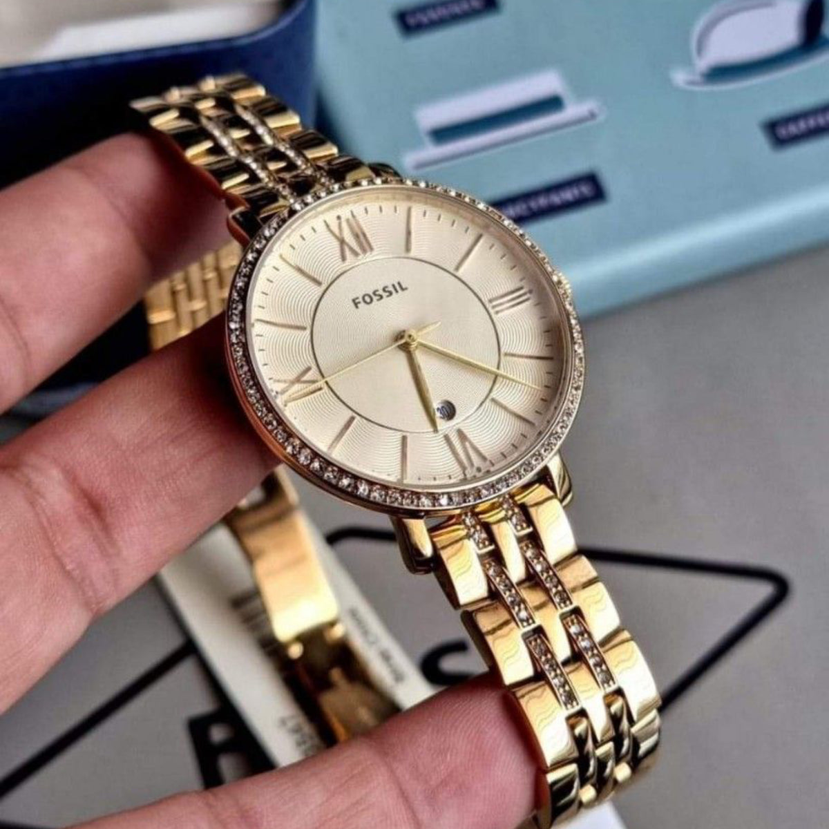 Damenuhr Jacqueline Damenuhren Fossil Gold Fossil Jacqueline