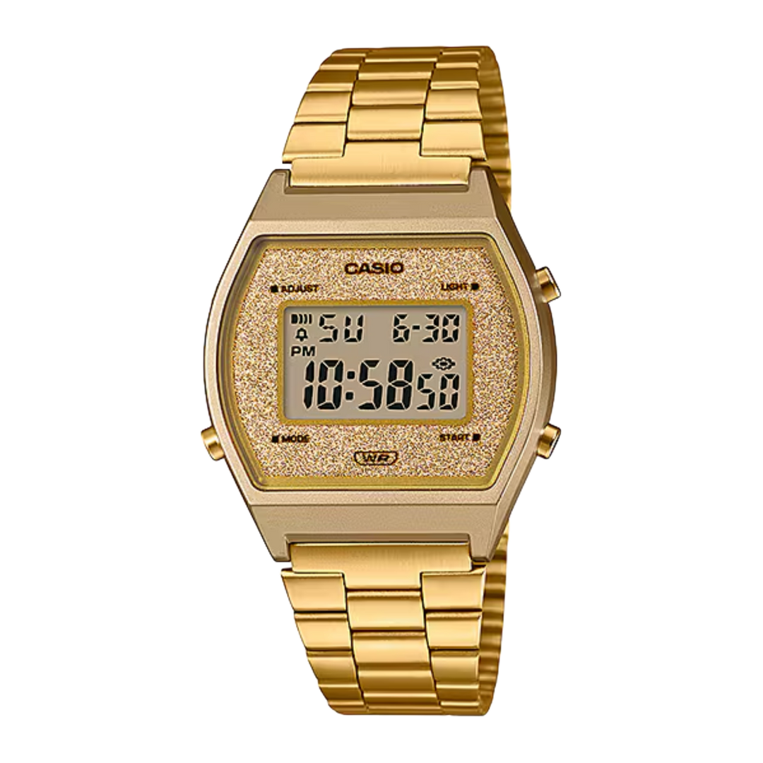 Casio B640WGG-9DF Vintage Digital Quartz Stainless Steel 50M Illuminator Women's Watch