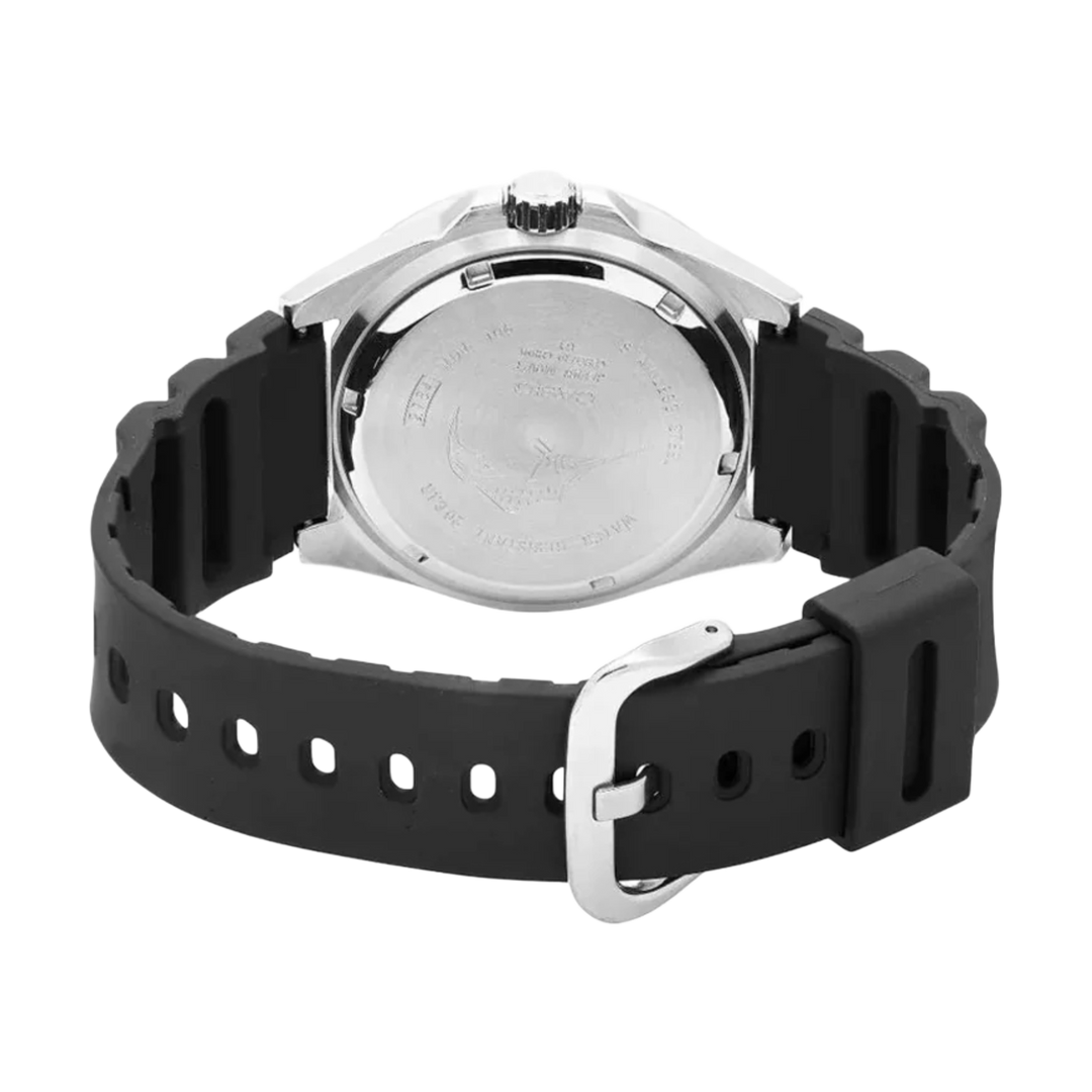Casio Duro Marlin Diver MDV-106B-1A2 ‘Pepsi Bezel’ Rubber Strap Black Dial Men's Watch