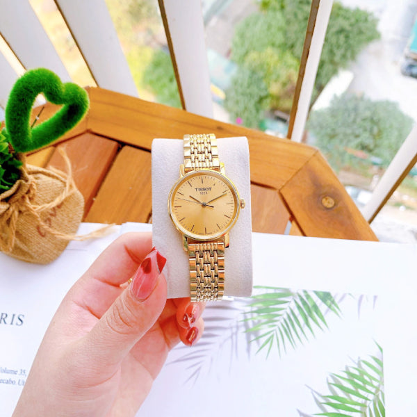 Tissot Everytime small | Gold Dial | Gold Steel Mesh Bracelet T1092103302100 Women’s Watch