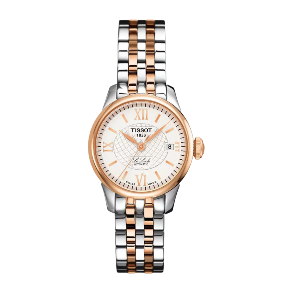 Tissot T41218333 (25.3mm) Le Locle Automatic Lady Two Tone Rose-Gold Women’s Watch