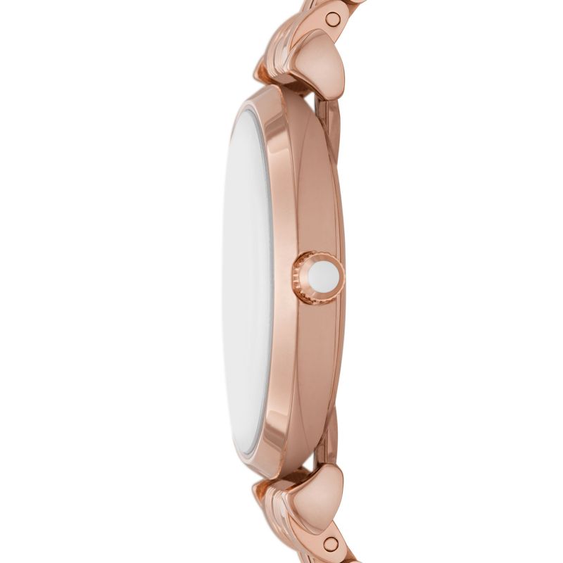 Emporio Armani AR11446 Silver Crystal Set Dial Rose Gold Stainless Steel Bracelet Women's Watch