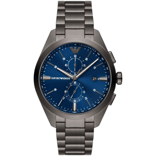 Emporio Armani AR11481 Blue Chronograph Dial Gunmetal Stainless