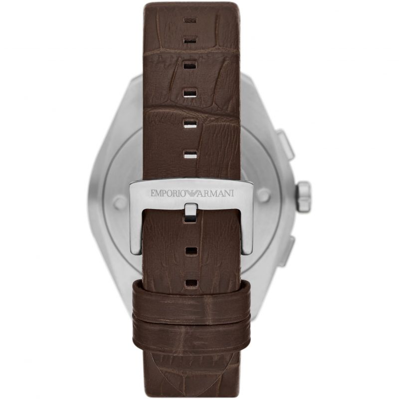 Emporio Armani AR11482 Brown Dial Brown Leather Strap Chronograph Men's Watch