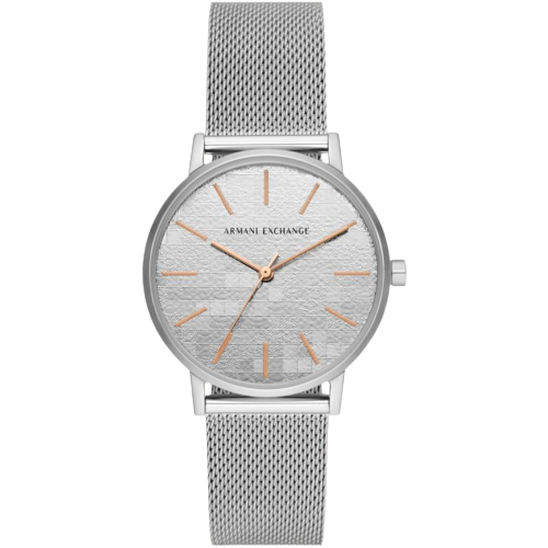 Armani Exchange AX5583 Silver Dial Steel Mesh Bracelet Women's Watch