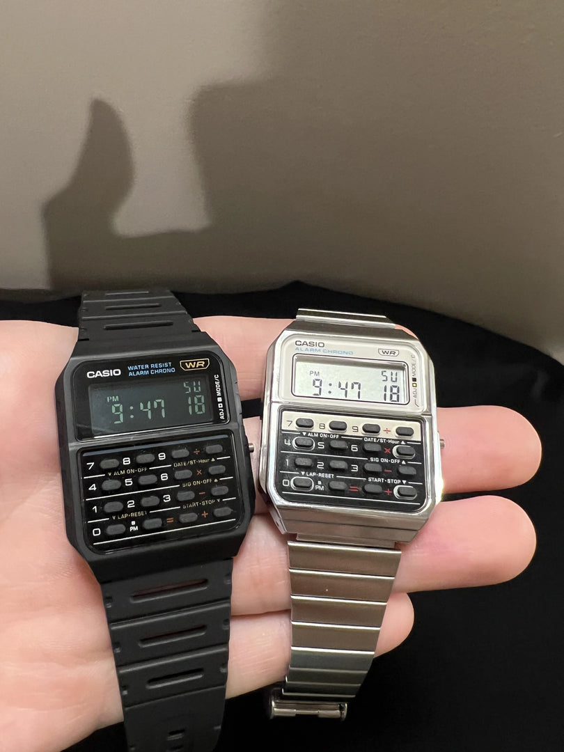 Casio Vintage Calculator White / Stainless Steel Bracelet CA-500WE-7B Men's & Women’s Watch