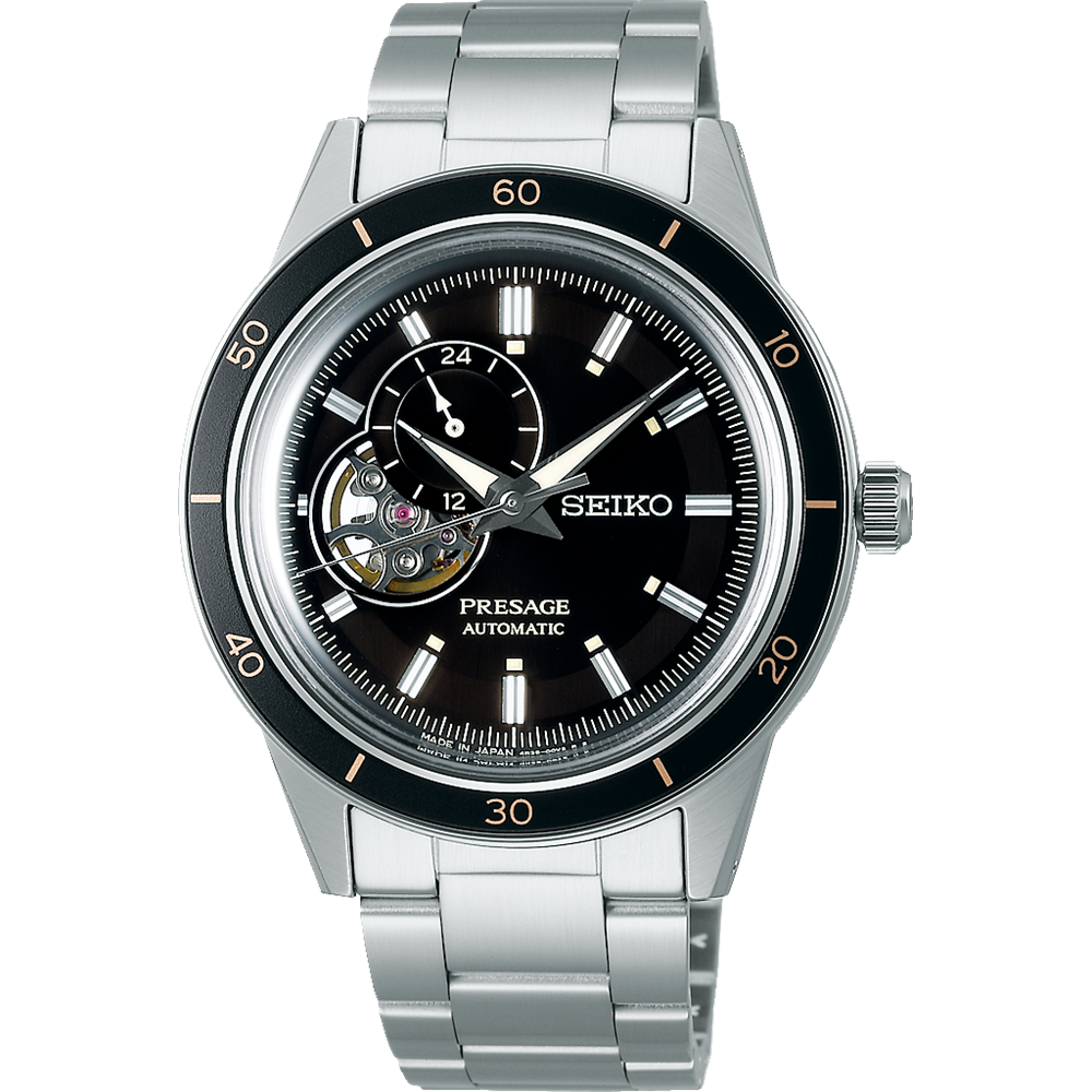 Seiko Presage SSA425J1 Open Heart Style 60s Black Dial Watch
Men's Watch