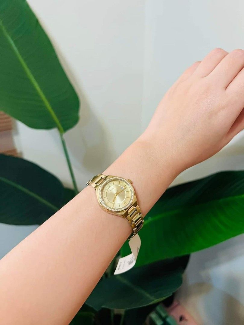 Fossil Eevie BQ3801 Three-Hand Date Gold Tone Stainless Steel