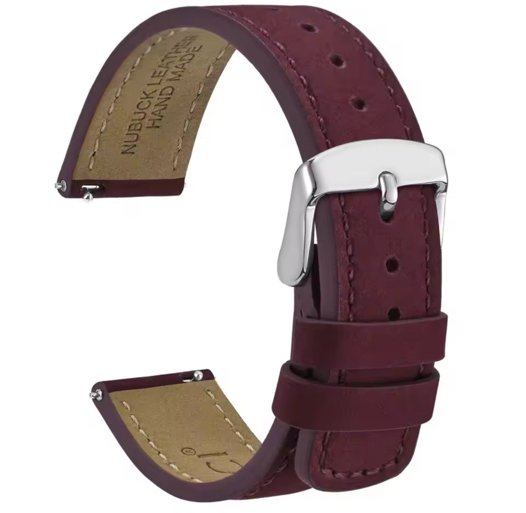 WOCCI Nubuck Top Grain Hand Made Leather |18mm, 20mm and 22mm Replacement Straps for Fossil, Citizen, Seiko, Casio etc