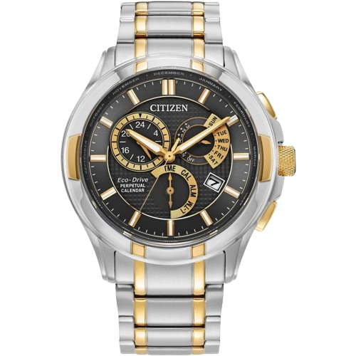 Citizen BL8164-57E Eco Drive Classic 8700 42mm Black Dial Two Tone Stainless Steel Men's Watch