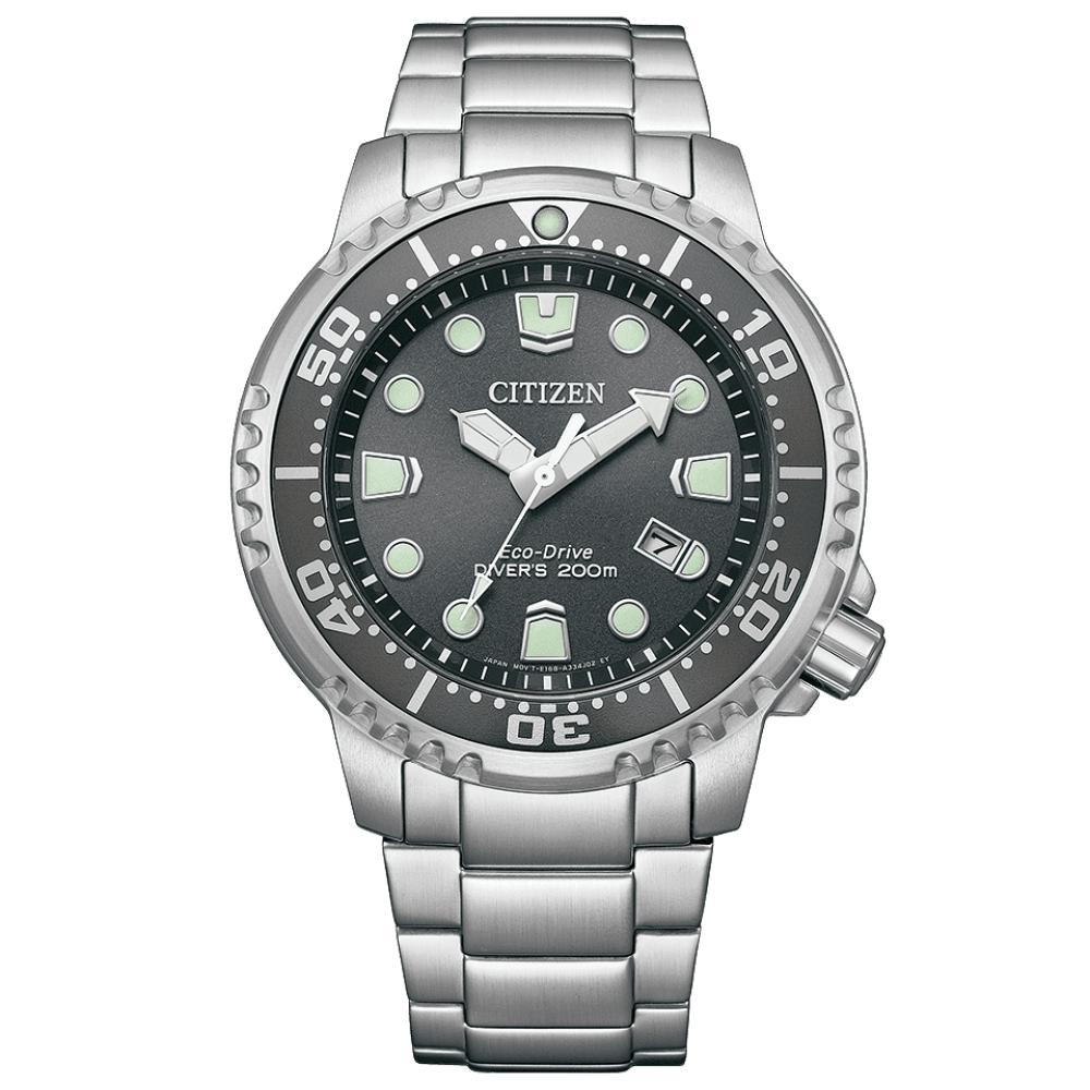 Citizen BN0167-50H Promaster Diver Eco Drive 44mm Grey Dial Stainless Steel Bracelet Men’s Watch