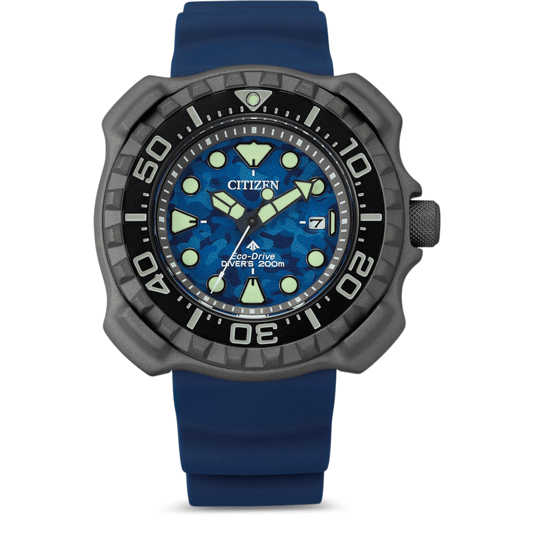 Citizen BN0227-09L Eco-Drive Promaster WR200 Blue Silicone Strap Men's Watch