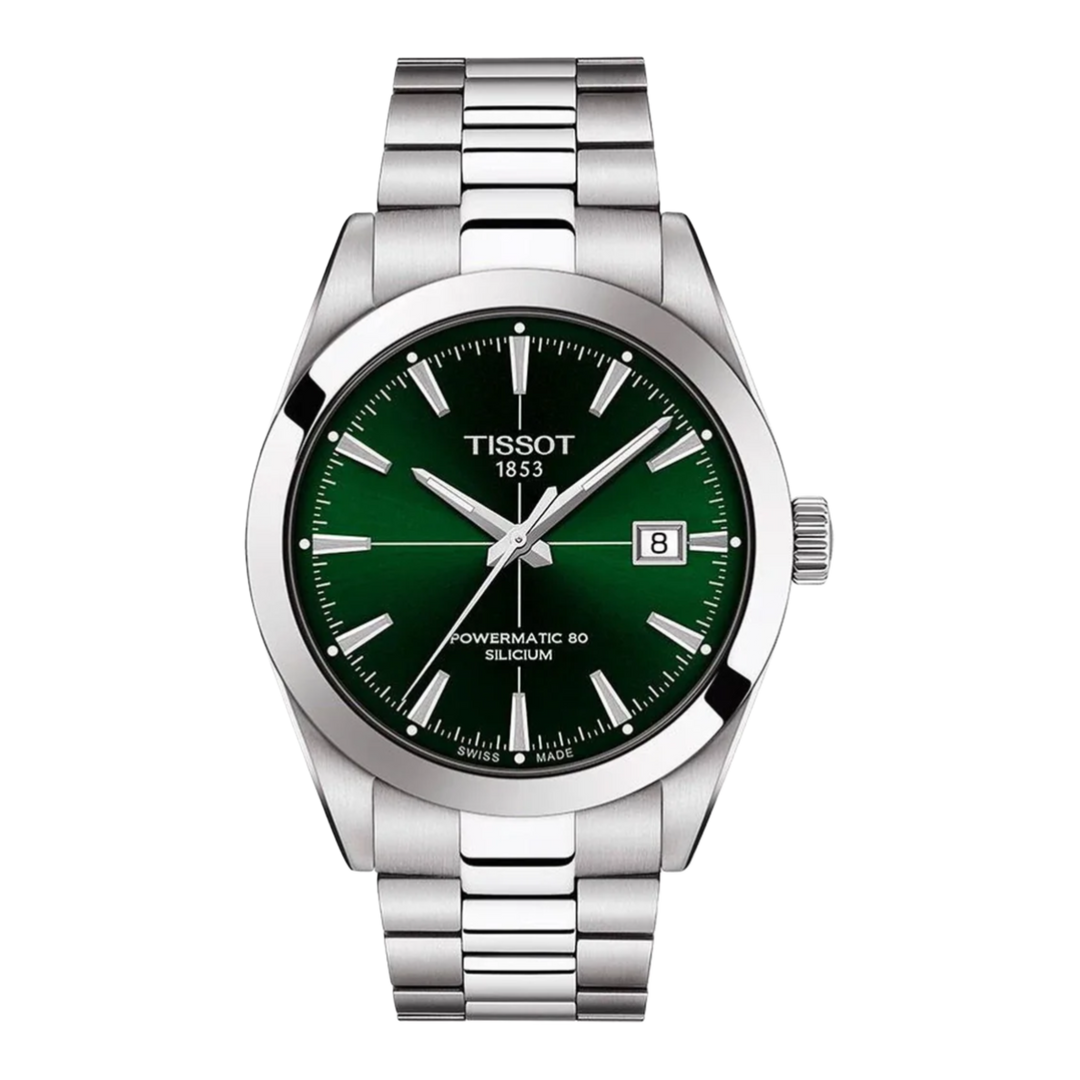 Tissot T1274071135100 Gentleman Powermatic 80 Silicium 40mm Blue Dial Stainless Steel Bracelet Men's Watch
