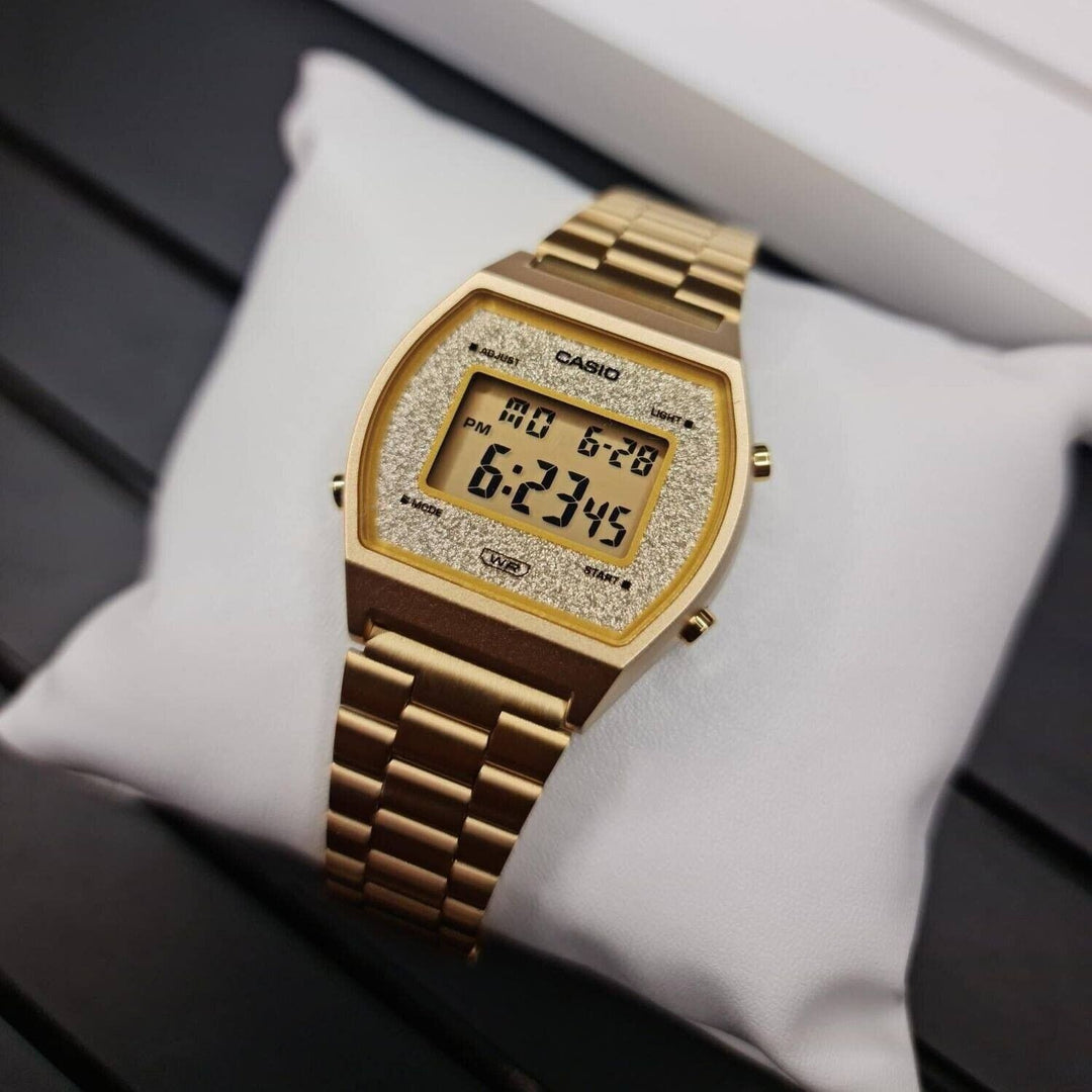 Casio B640WGG-9DF Vintage Digital Quartz Stainless Steel 50M Illuminator Women's Watch