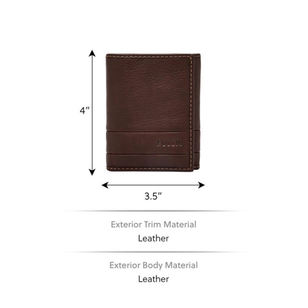 Fossil Lufkin Trifold SML1395201 Coffee Brown Men’s Wallet
