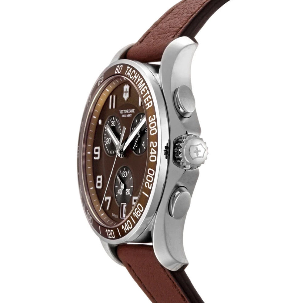 Victorinox Swiss Army Chrono Classic 241498 (41mm) Brown Dial / Brown Leather Strap Men's Watch