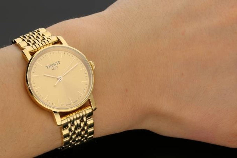 Tissot Everytime small | Gold Dial | Gold Steel Mesh Bracelet T1092103302100 Women’s Watch