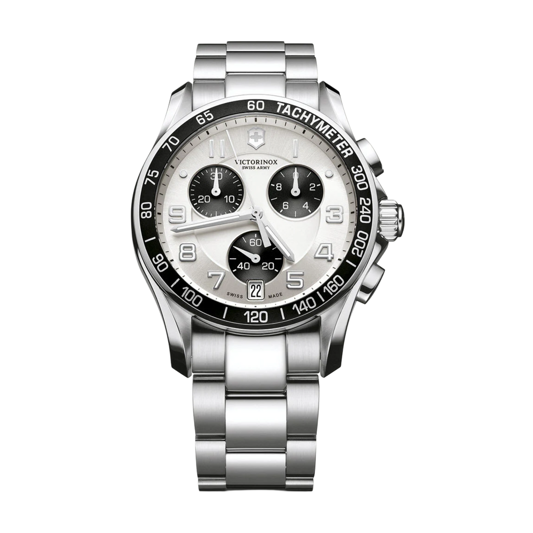Victorinox Swiss Army Chrono Classic 241495 (41mm) Panda Dial / Stainless Steel Bracelet Men's Watch