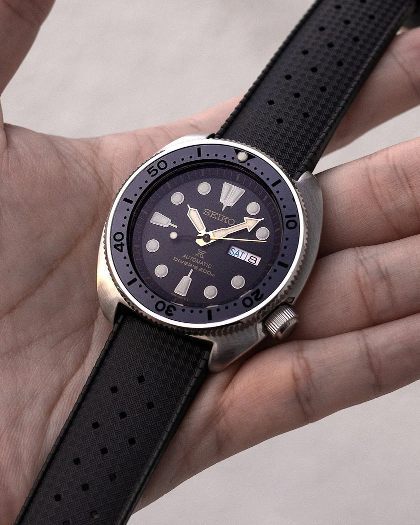 Premium-Grade Vulcanized Tropic Rubber Watch Strap 18mm 20mm and 22mm For Seiko Divers and other Divers Waterproof