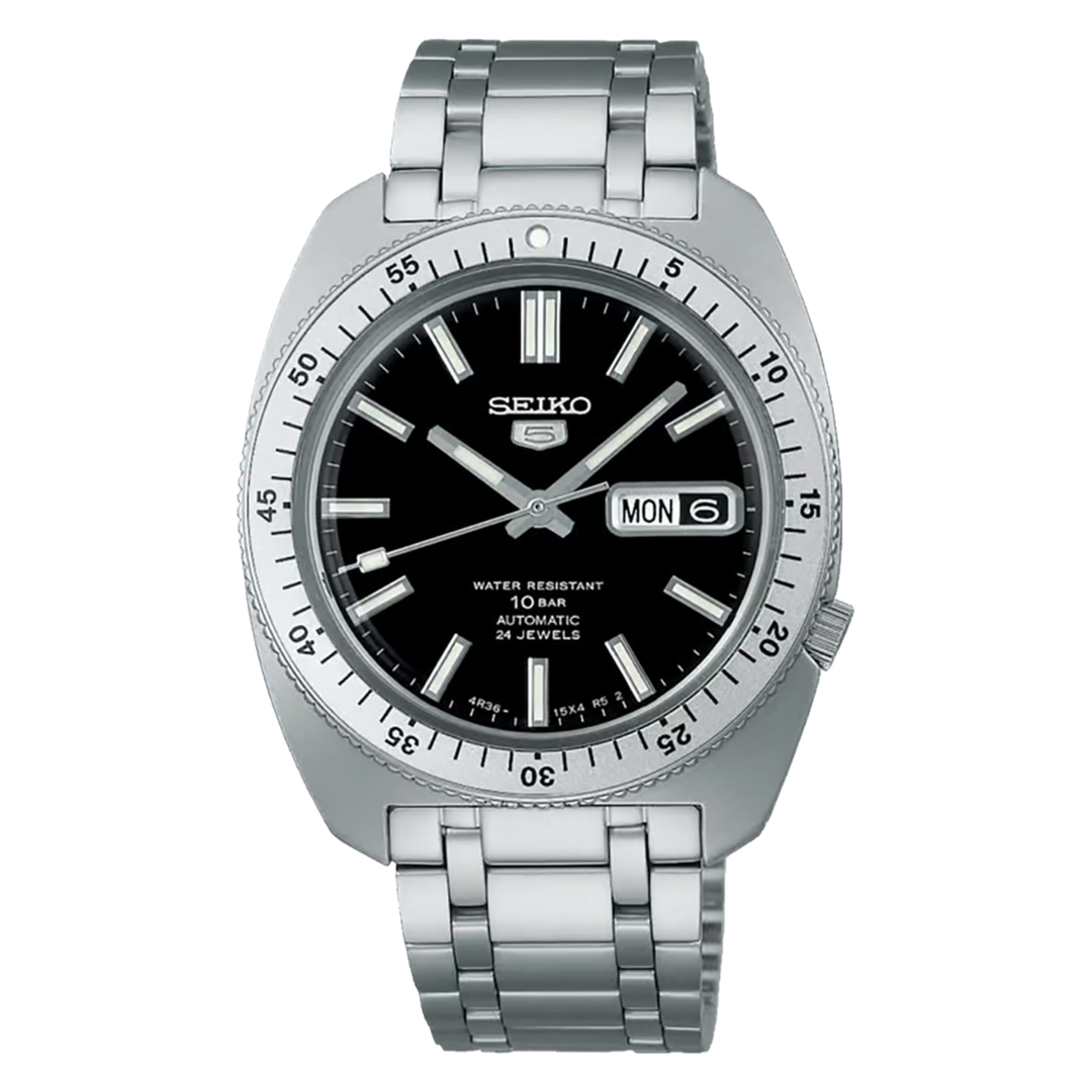 Seiko 5 Sports ‘Gene Kranz’ SRPL93K1 Recreation Limited Edition (38.2mm) Black Dial / Stainless Steel Bracelet Men's Watch