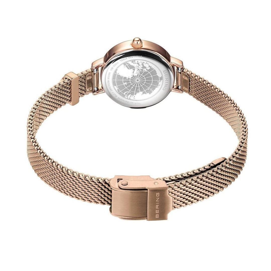Bering Classic Gift Set (22mm) 11022-364-Lovely-2-GWP170 Rose-Gold-Tone Stainless Steel Mesh Women’s Watch