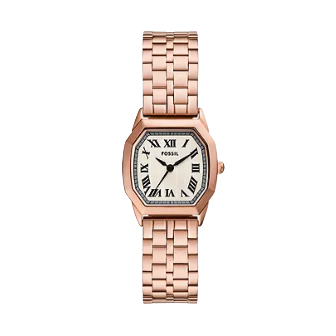 Fossil ES5386 Harlow (27mm) Cream Dial / Rose Gold-Tone Stainless Steel Bracelet Women's Watch