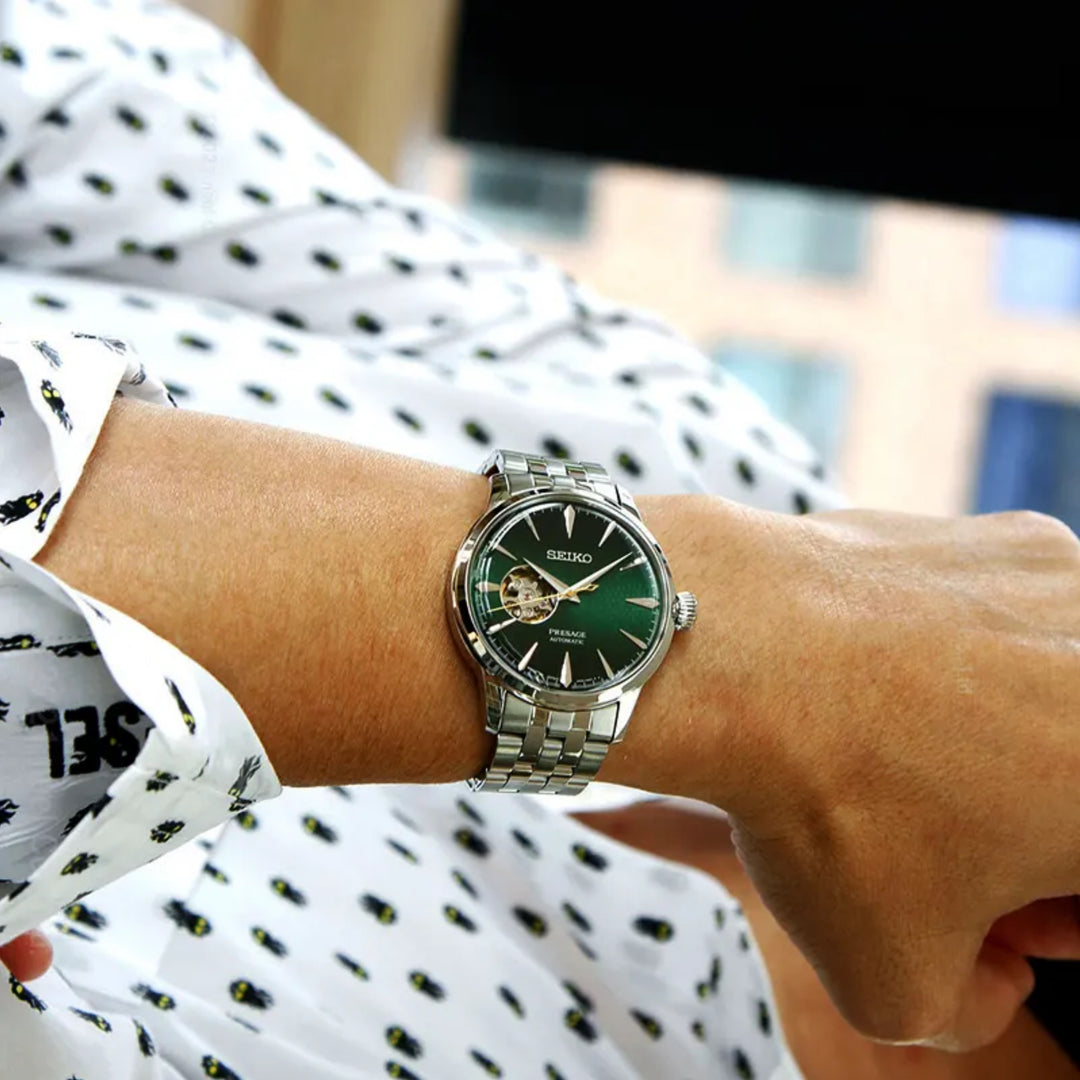 Seiko Presage Automatic Open Heart Style SSA441J1 Cocktail Time “The Grasshopper Men's Watch