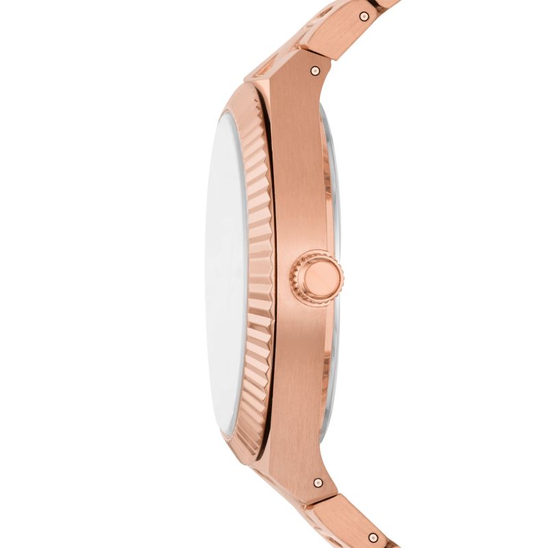 Fossil ES5258 Scarlette Rose Gold Dial Rose Gold Stainless Steel Bracelet Women's Watch