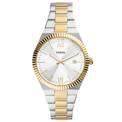 Fossil ES5259 Scarlette Silver Dial Two Tone Stainless Steel Bracelet Women's Watch