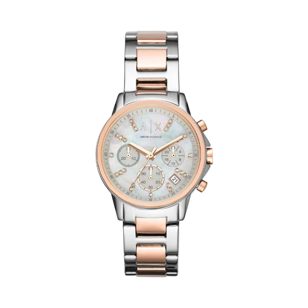 Armani Exchange AX4331 Chronograph Two Tone Bracelet Strap Women's Watch