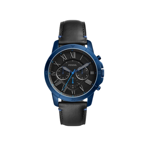 Fossil FS5342 Grant Sport Chronograph Black Leather Men's Watch